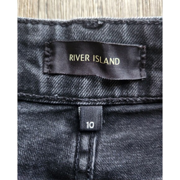 RIVER ISLAND Gray Denim Skirt Size 10 - Picture 3 of 5